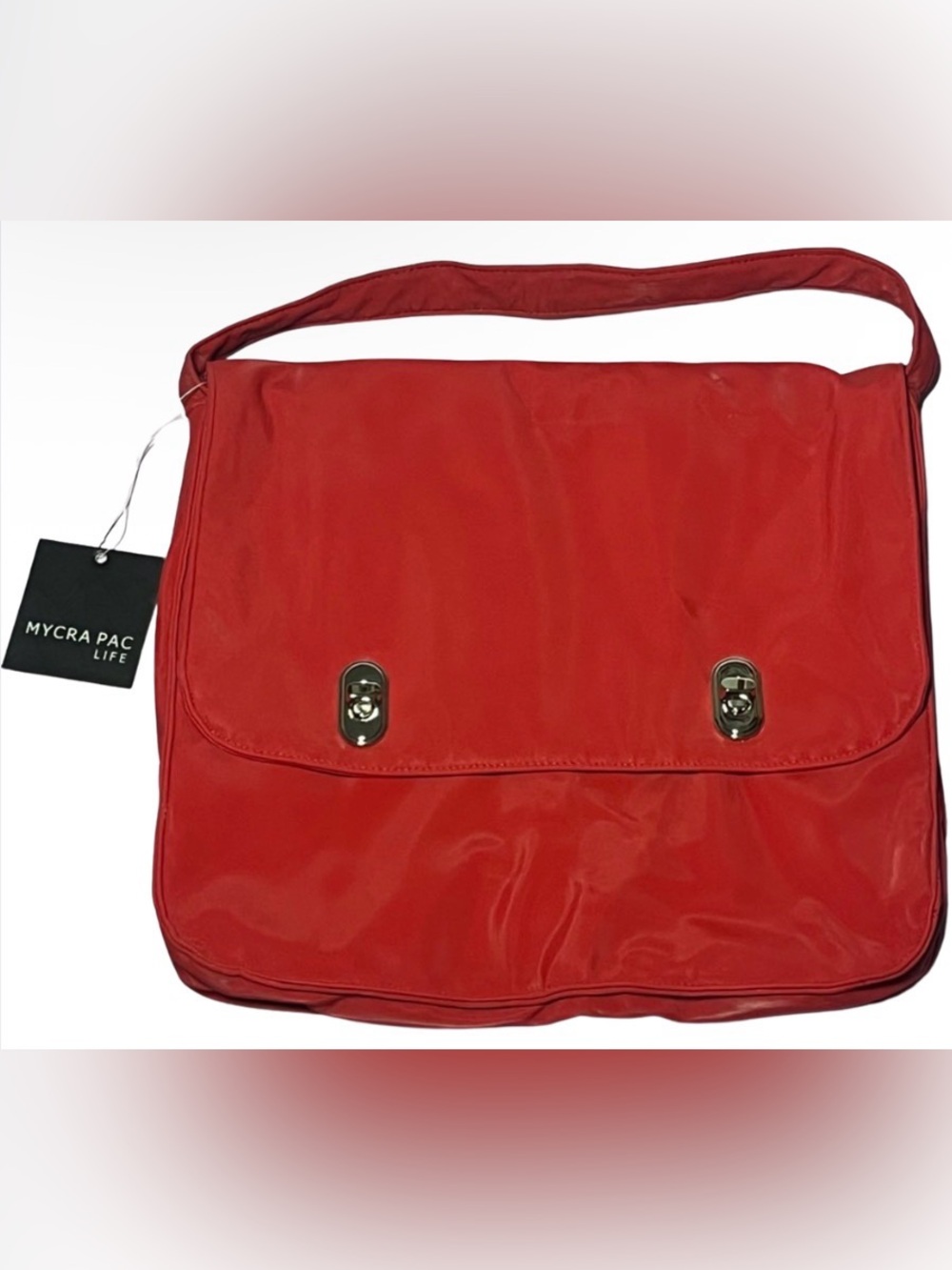 NWT Mycra Pac Studio Designwear Red M/L Travel Shoulder Bag Washable Packable
